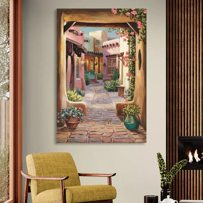 Albuquerque Old Town Charm Living Room - Canvas Wall Art