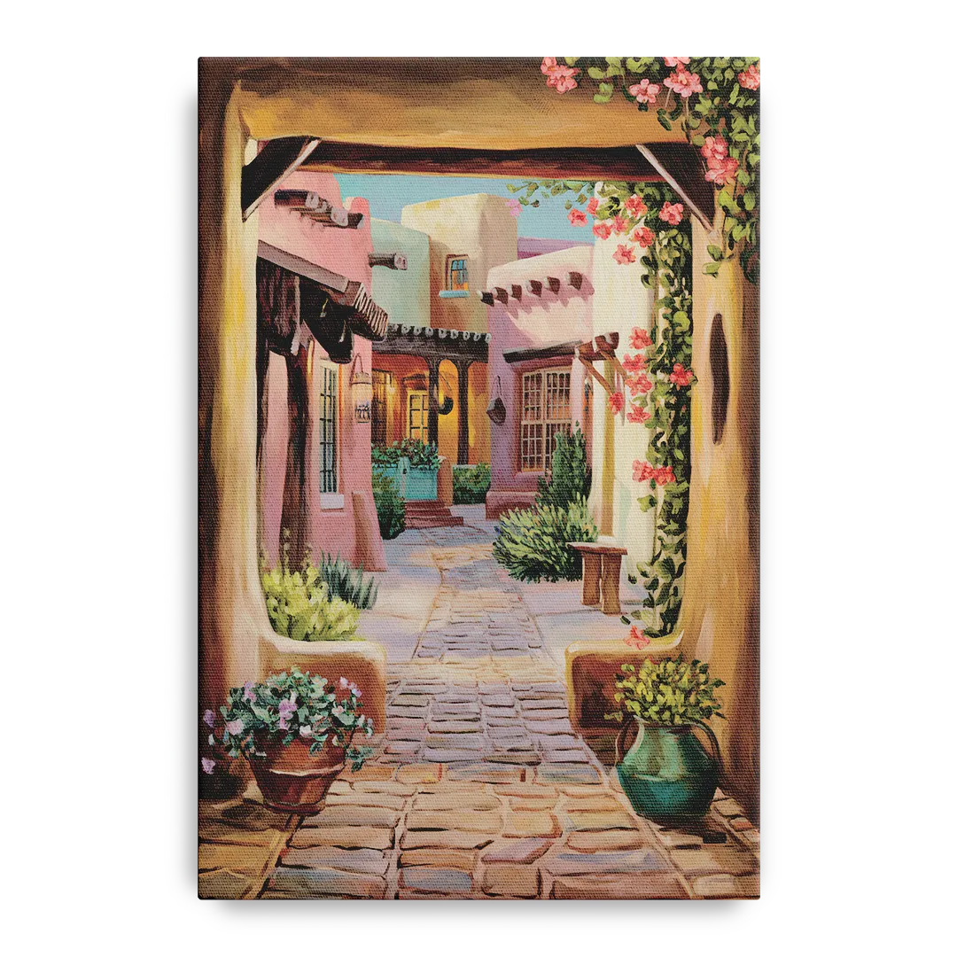 Albuquerque Old Town Charm Front - Canvas Wall Art