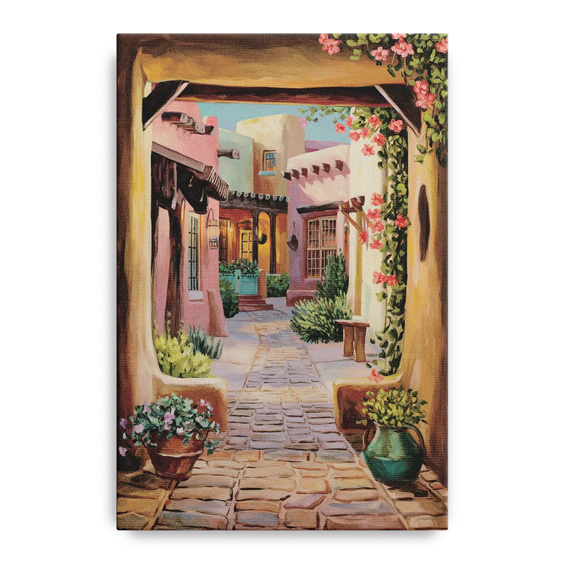 Albuquerque Old Town Charm Front - Canvas Wall Art