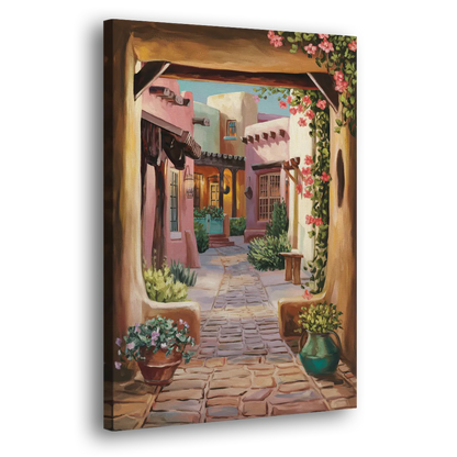 Albuquerque Old Town Charm Side - Canvas Wall Art