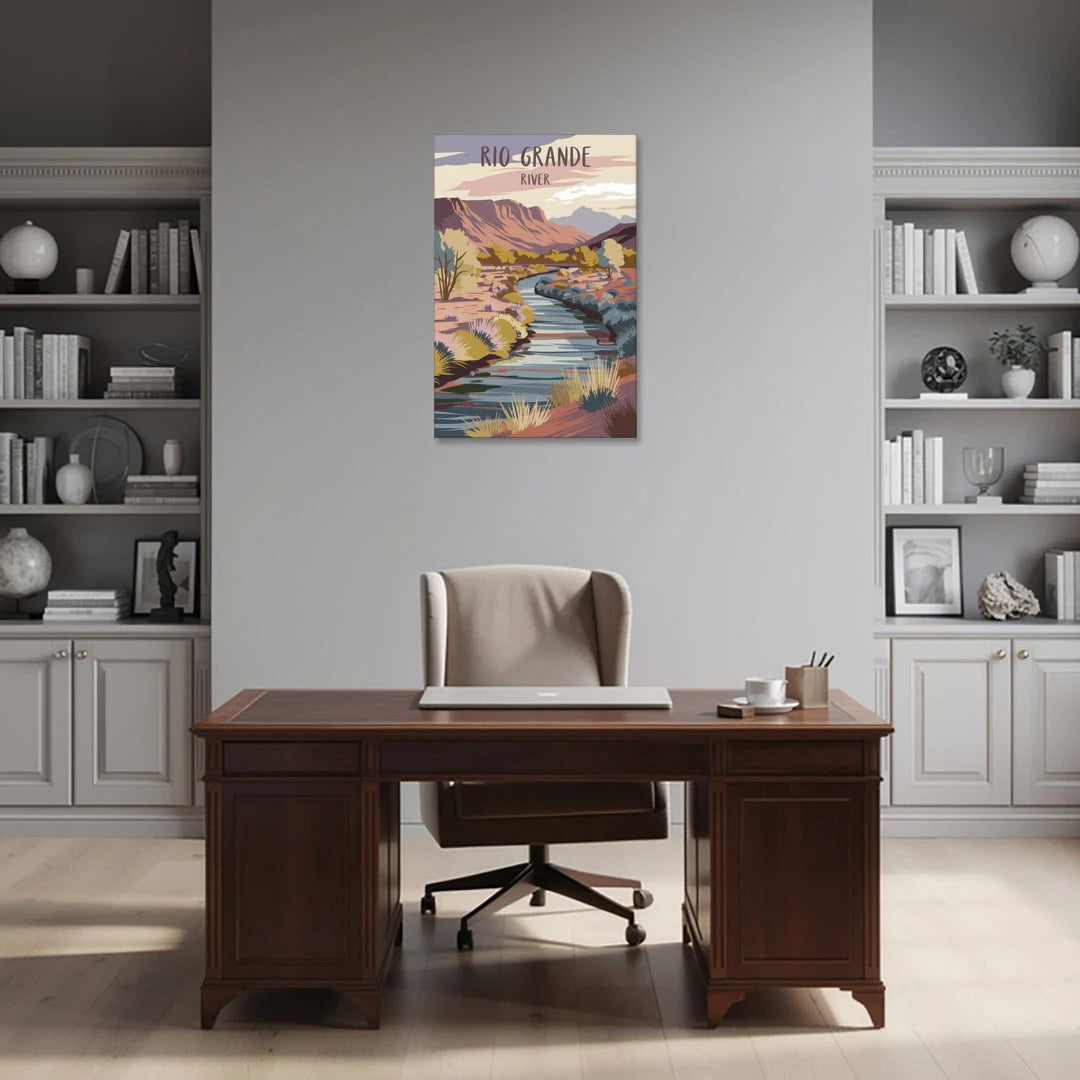 Albuquerque Rio Grande Views - Canvas Wall Art - Office - 24x36