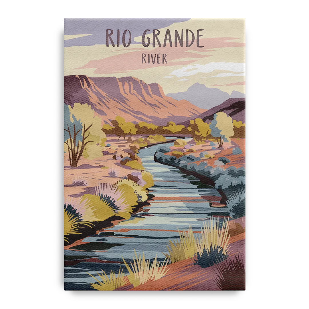 Albuquerque Rio Grande Views Front - Canvas Wall Art