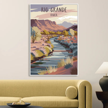 Albuquerque Rio Grande Views Sitting Room - White Canvas Wall Art