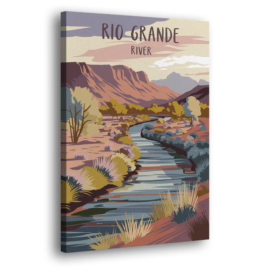 Albuquerque Rio Grande Views Side - Canvas Wall Art