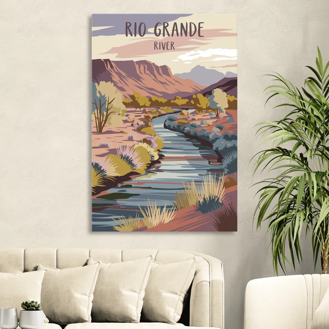 Albuquerque Rio Grande Views Sitting Room - Canvas Wall Art