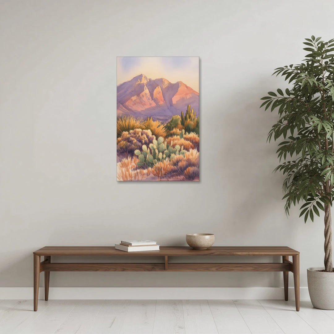 Albuquerque Sandia Mountains - Canvas Wall Art - Coffee Table - 24x36