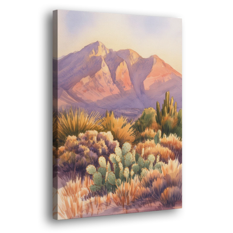 Albuquerque Sandia Mountains - Canvas Wall Art - Side