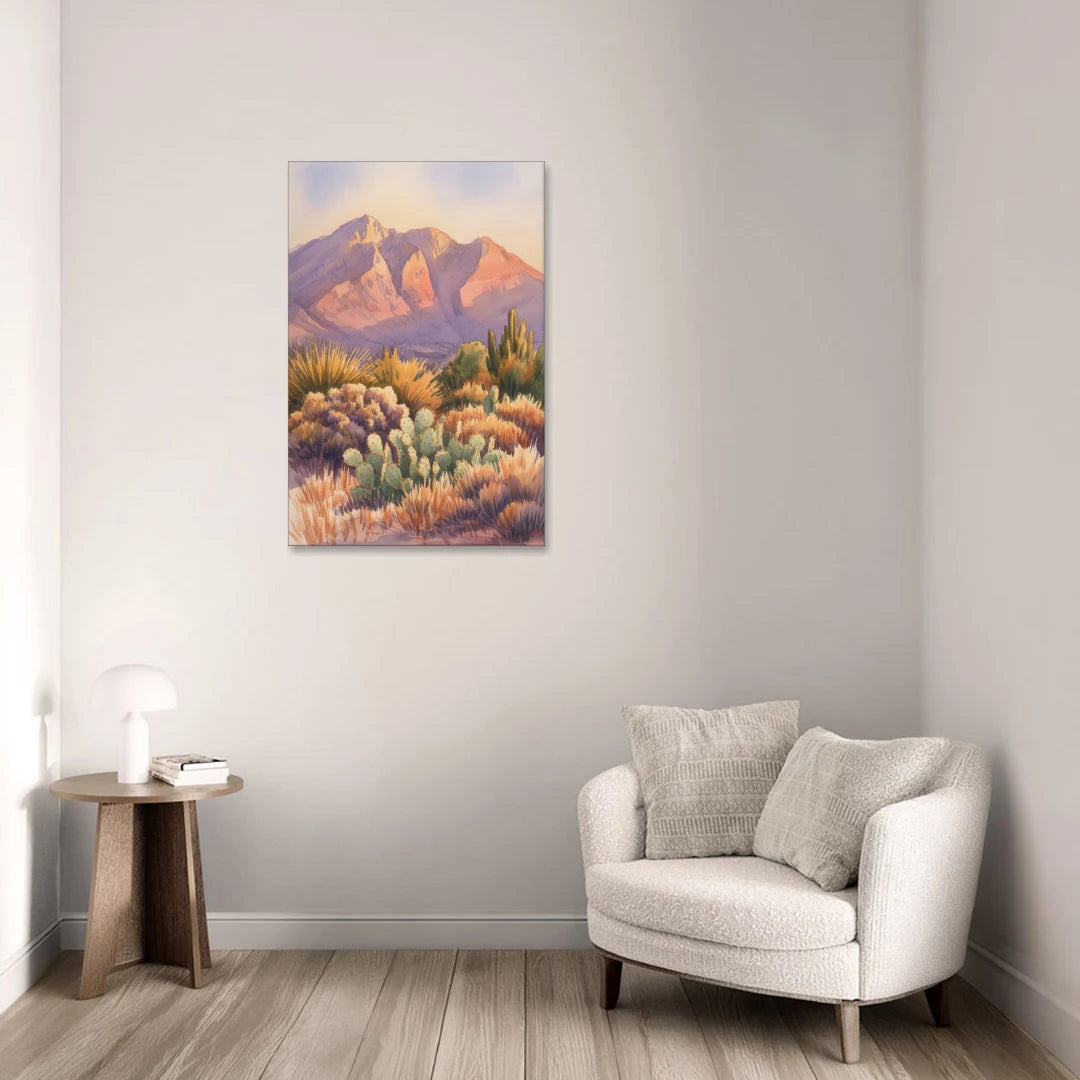Albuquerque Sandia Mountains - Canvas Wall Art - Sofa - 24x36