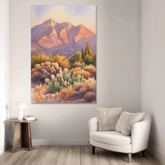 Albuquerque Sandia Mountains - Canvas Wall Art - Sofa - 40x60