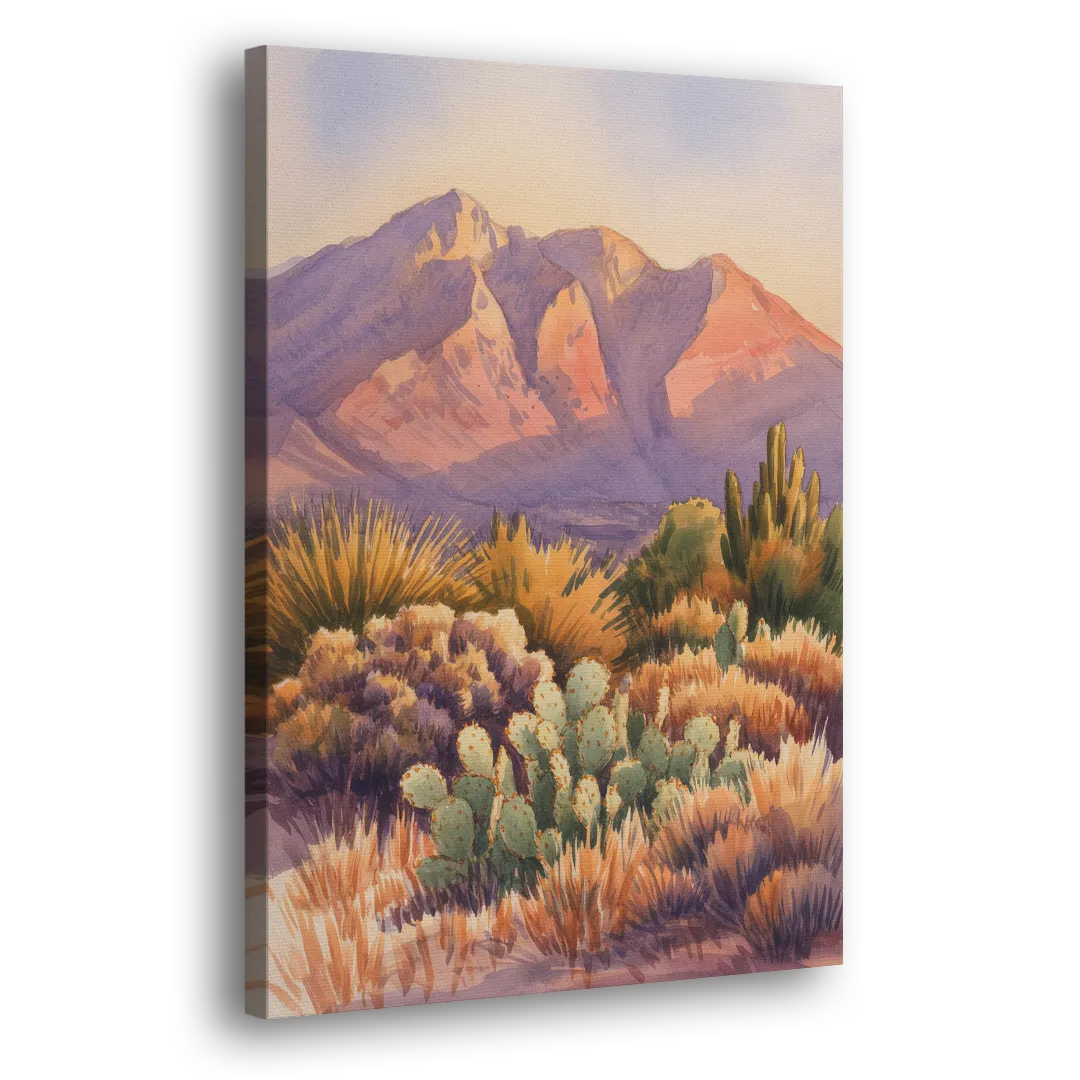 Albuquerque Sandia Mountains Side - Canvas Wall Art