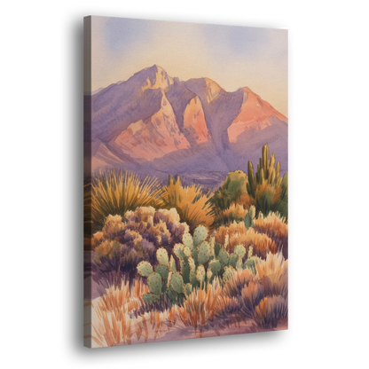 Albuquerque Sandia Mountains Side - Canvas Wall Art