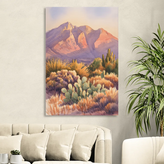 Albuquerque Sandia Mountains Living Room - Canvas Wall Art