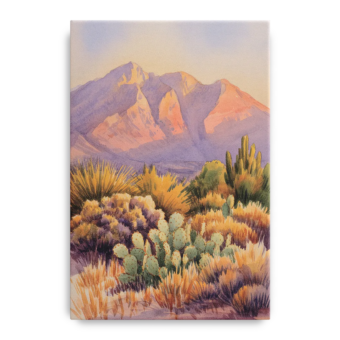 Albuquerque Sandia Mountains Front - Canvas Wall Art
