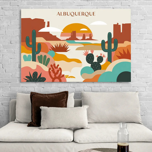 Albuquerque Southwest Colors Living Room - Canvas Wall Art