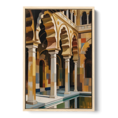 Alcazar Allure - Oak Framed Canvas Wall Art - Front