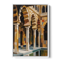 Alcazar Allure - White Framed Canvas Wall Art - Front