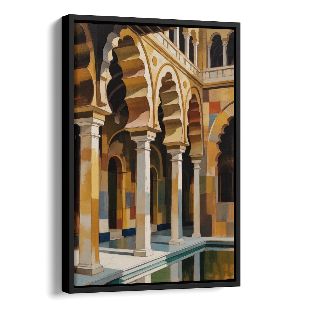 Alcazar Allure Side - Black Canvas Wall Art