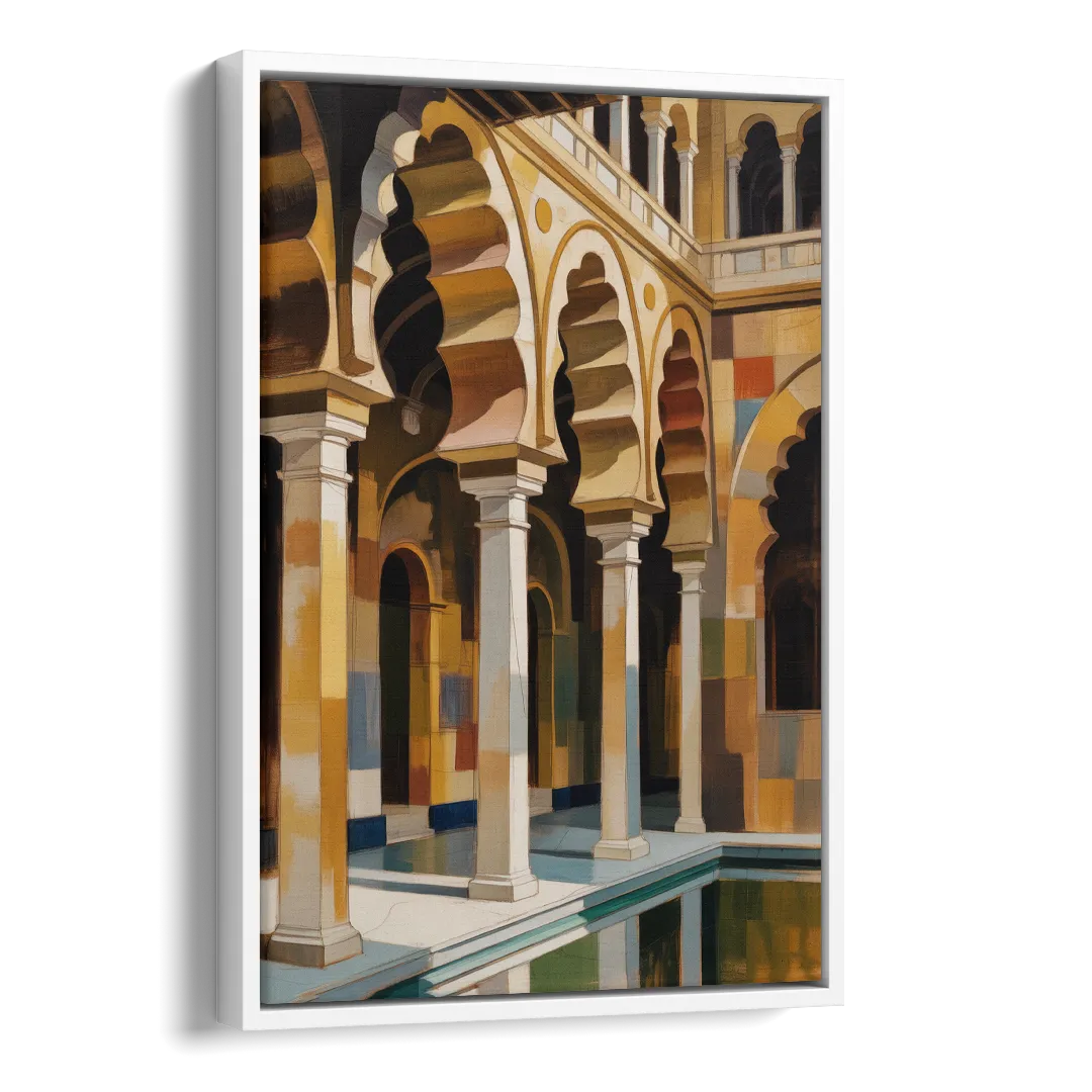 Alcazar Allure Side - White Canvas Wall Art