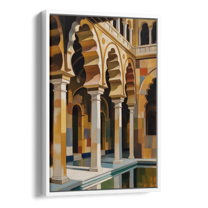 Alcazar Allure Side - White Canvas Wall Art