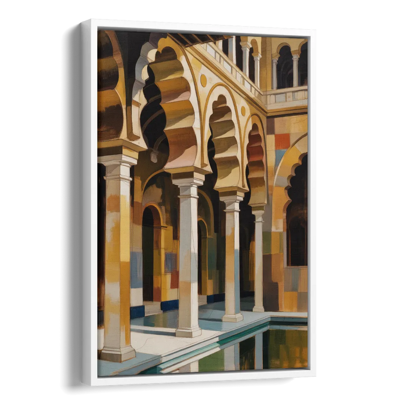 Alcazar Allure Side - White Canvas Wall Art