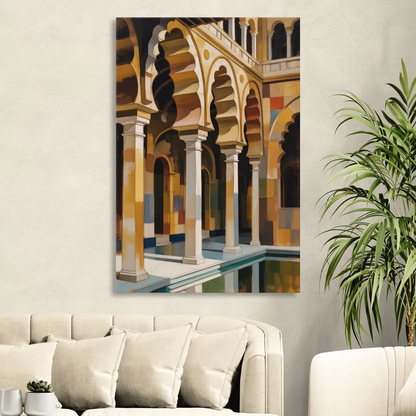 Alcazar Allure Living Room - Canvas Wall Art