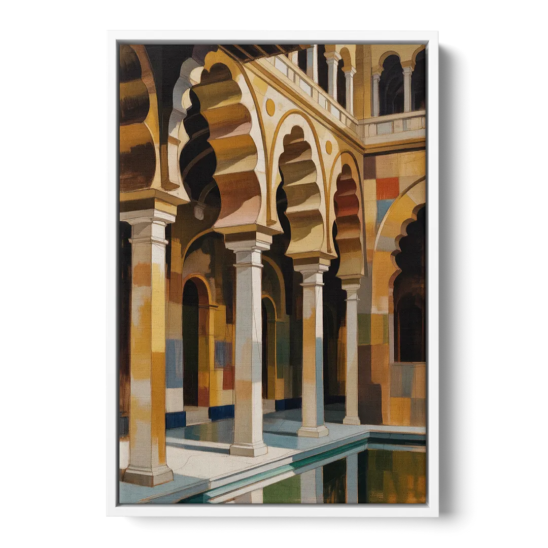 Alcazar Allure Front - White Canvas Wall Art