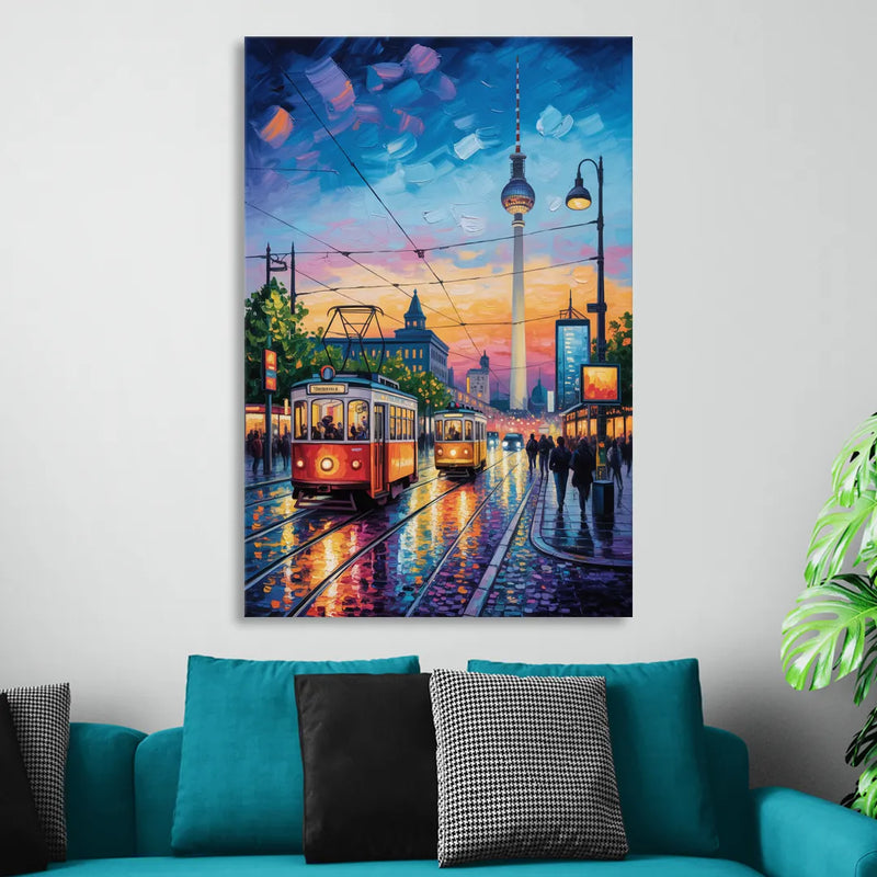 Alexanderplatz Vibes Sitting Room - Canvas Wall Art