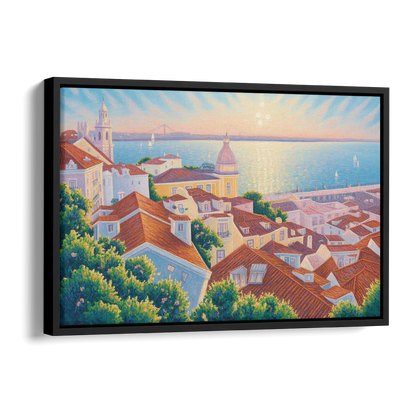 Alfama Charm Side - Black Canvas Wall Art