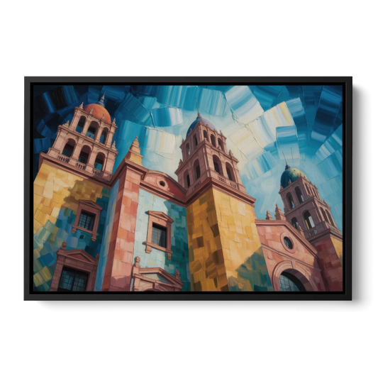 Alhóndiga de Granaditas - Black Framed Canvas Wall Art - Front