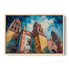 Alhóndiga de Granaditas - Oak Framed Canvas Wall Art - Front