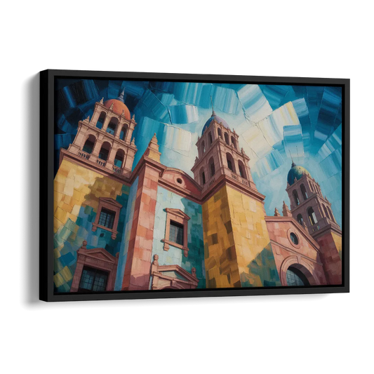 Alhóndiga de Granaditas Side - Black Canvas Wall Art