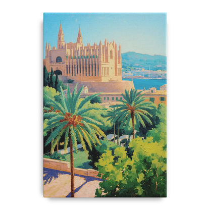 Almudaina Palace View Front - Canvas Wall Art