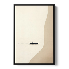Alone with the Water - Black Framed Canvas Wall Art - Front