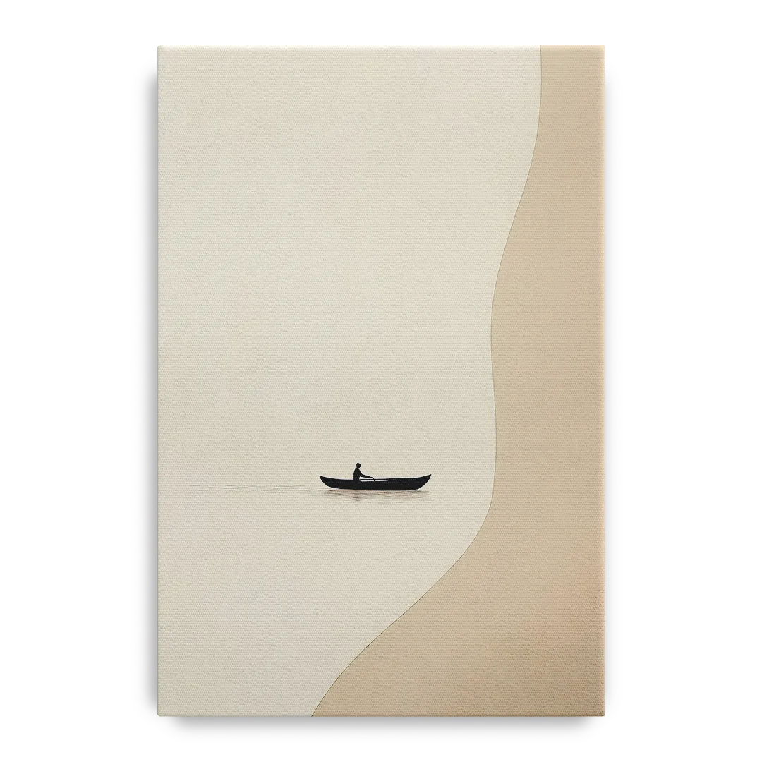 Alone with the Water Front - Canvas Wall Art