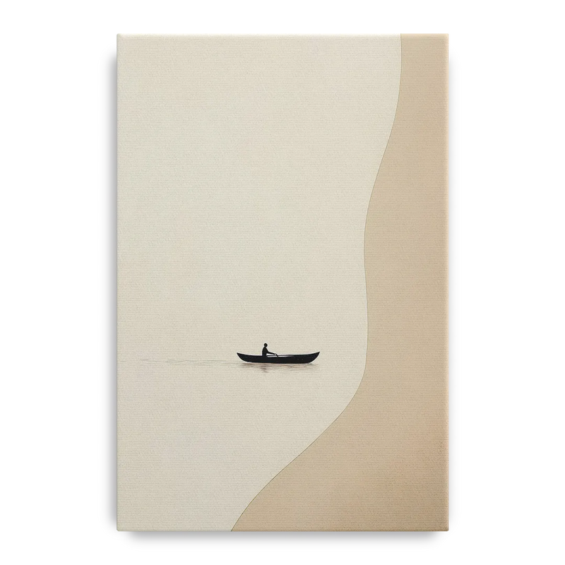 Alone with the Water Front - Canvas Wall Art