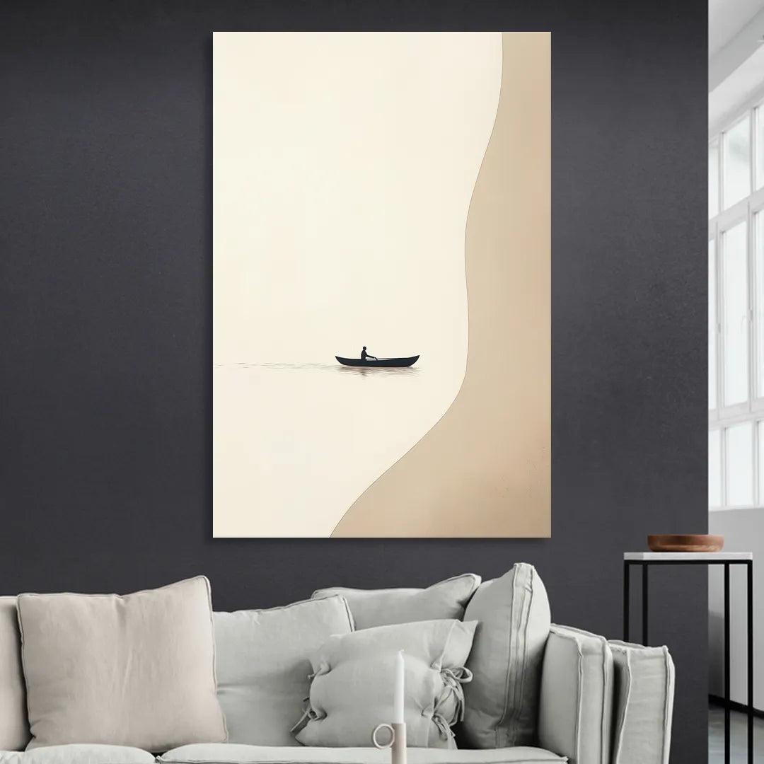 Alone with the Water Sitting Room - Canvas Wall Art