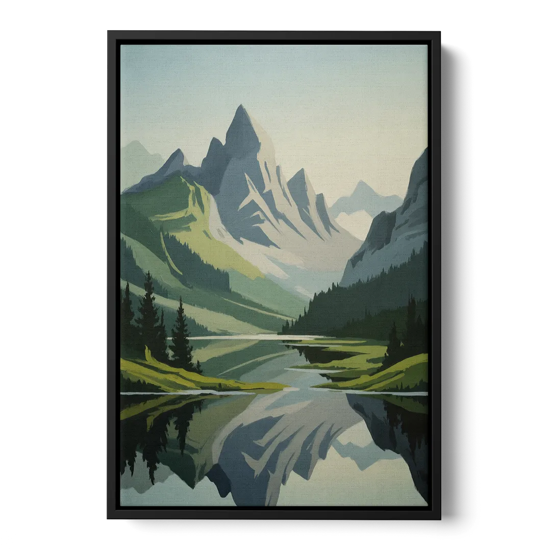 Alpine Adventure Front - Black Canvas Wall Art