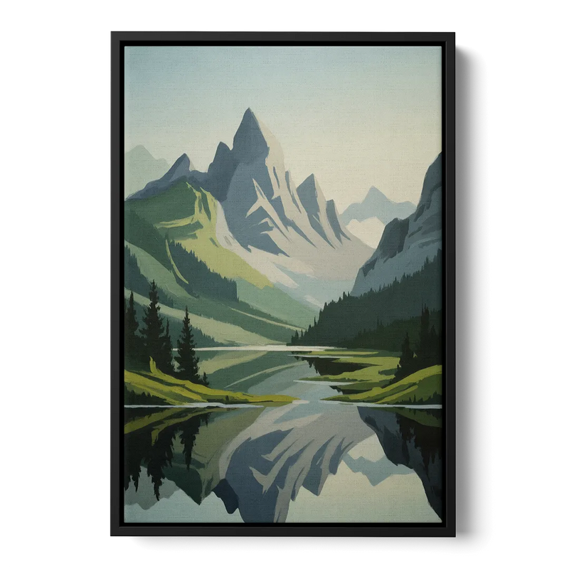 Alpine Adventure Front - Black Canvas Wall Art