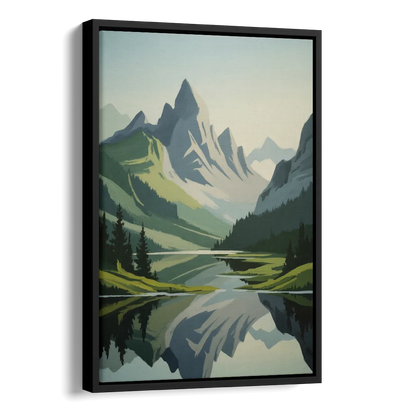 Alpine Adventure Side - Black Canvas Wall Art