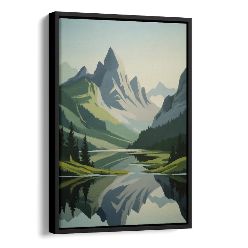 Alpine Adventure Side - Black Canvas Wall Art