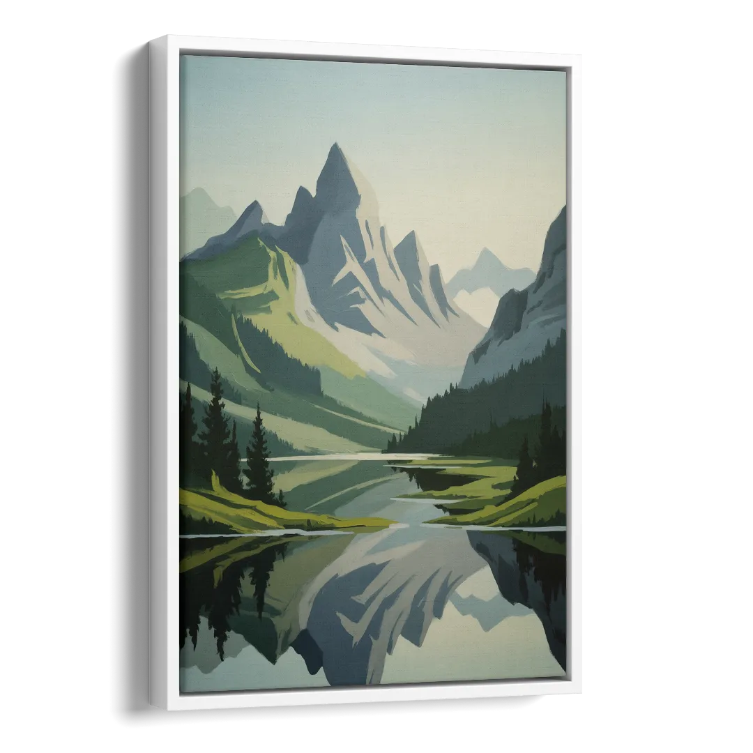 Alpine Adventure Side - White Canvas Wall Art