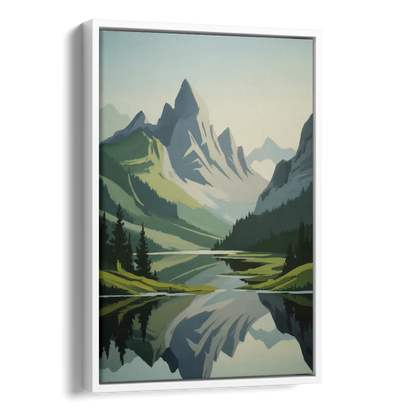 Alpine Adventure Side - White Canvas Wall Art