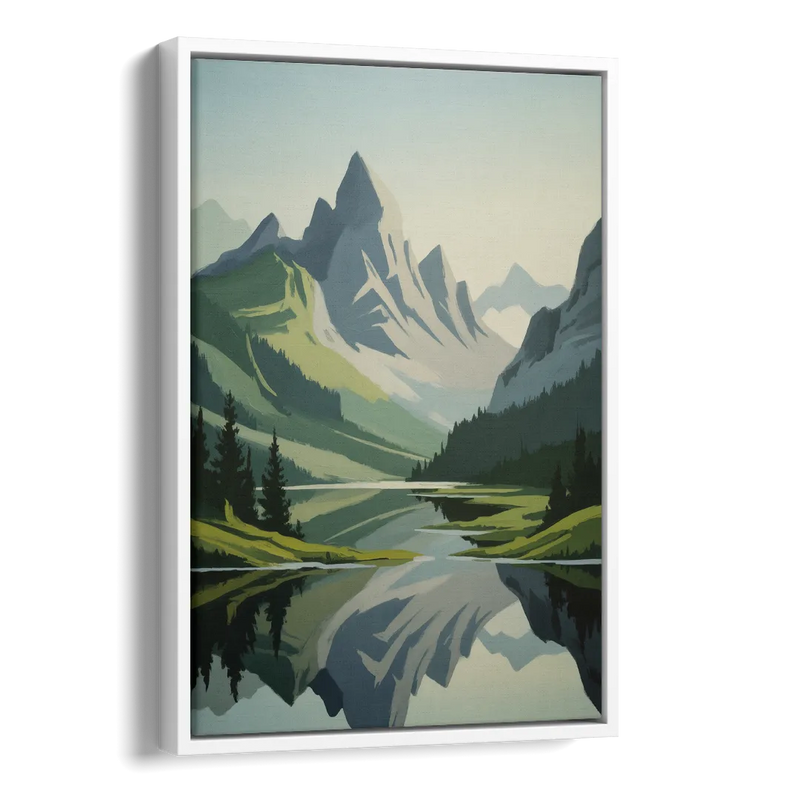 Alpine Adventure Side - White Canvas Wall Art