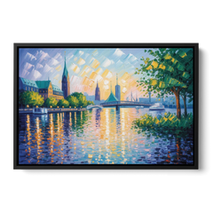 Alster Serenity - Black Framed Canvas Wall Art - Front