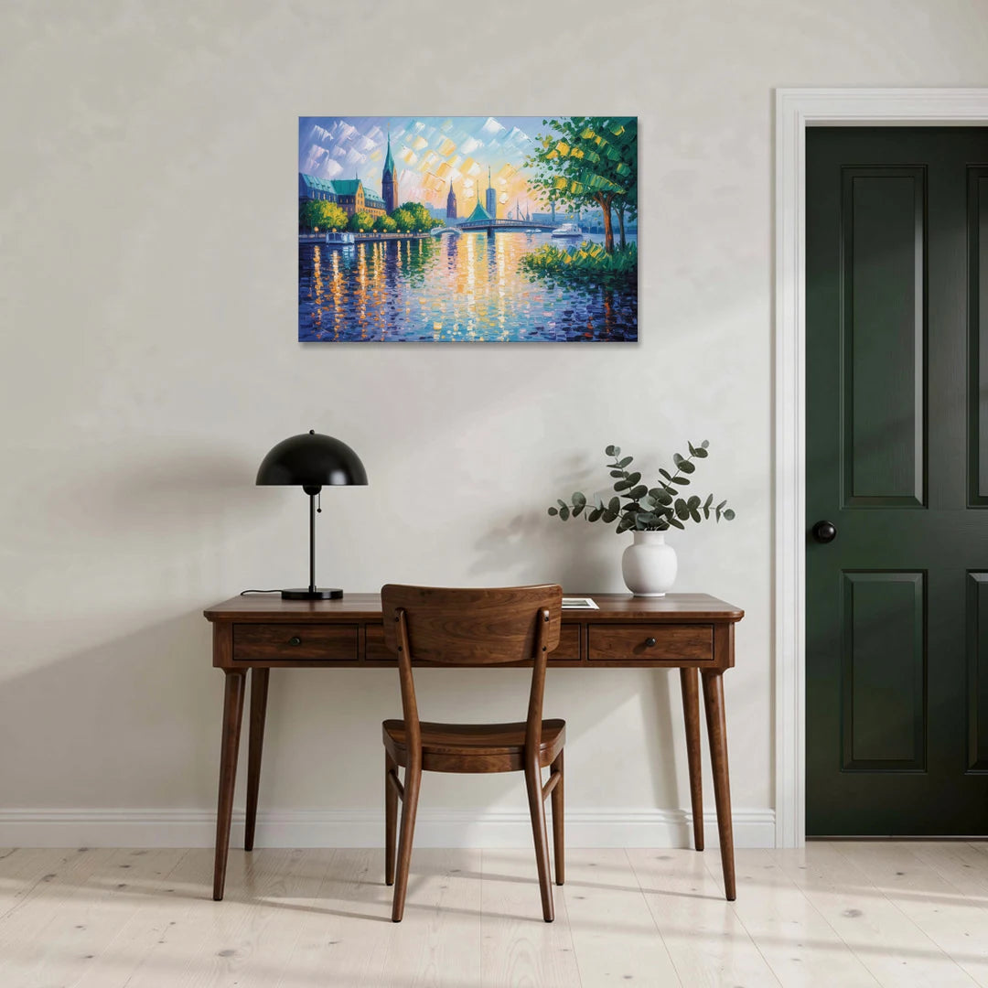 Alster Serenity - Canvas Wall Art - Office - 36x24