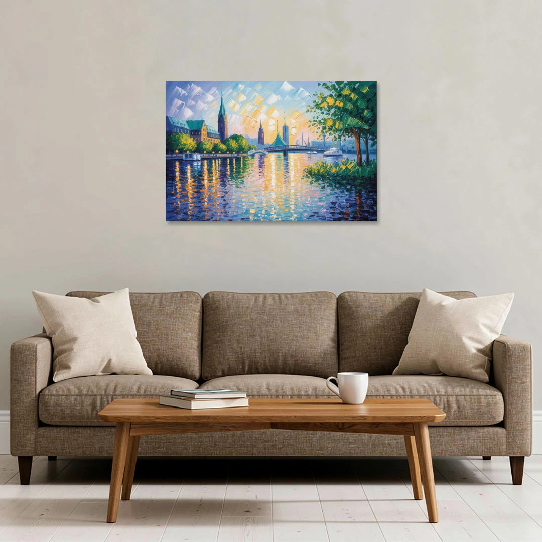 Alster Serenity - Canvas Wall Art - Sofa - 36x24