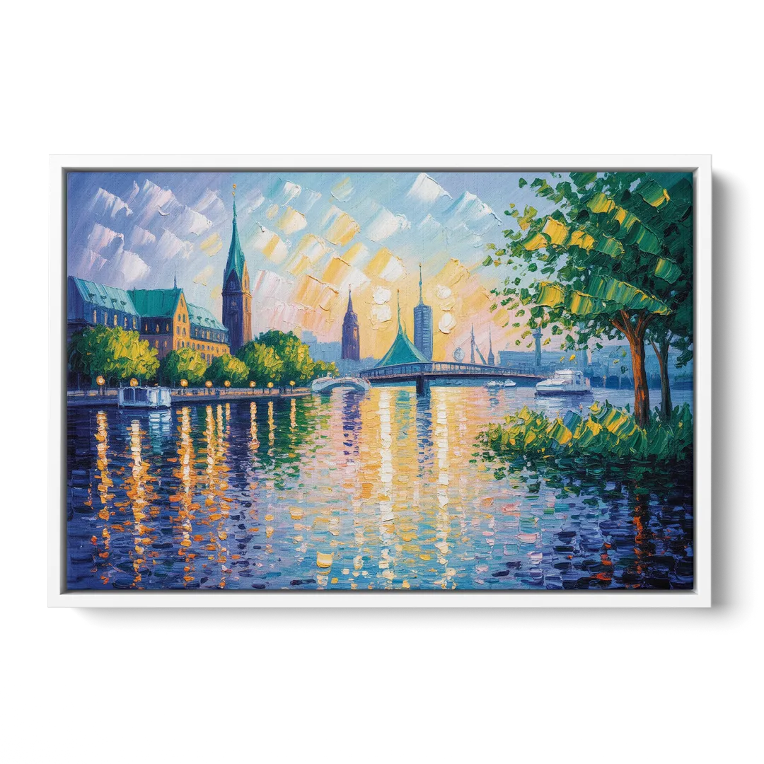 Alster Serenity Front - White Canvas Wall Art
