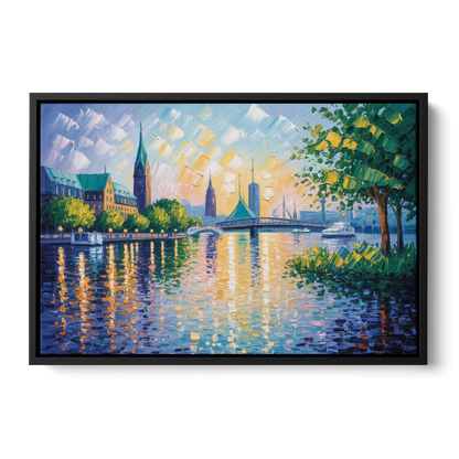 Alster Serenity Front - Black Canvas Wall Art