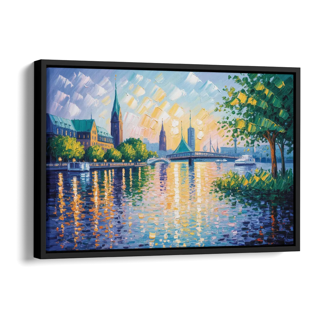 Alster Serenity Side - Black Canvas Wall Art