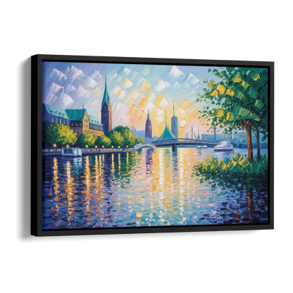 Alster Serenity Side - Black Canvas Wall Art